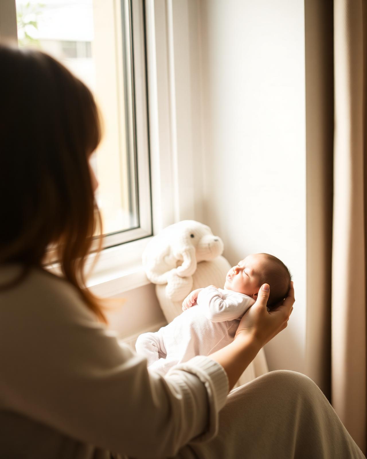 Mamá amamantando a su bebé con asesoría profesional